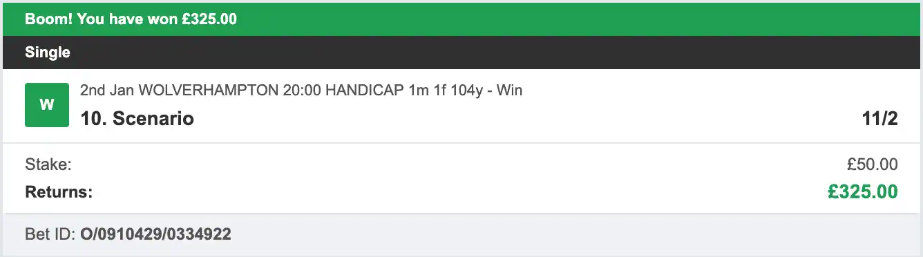 Horse Power Selections - Winner - 2026-01-02