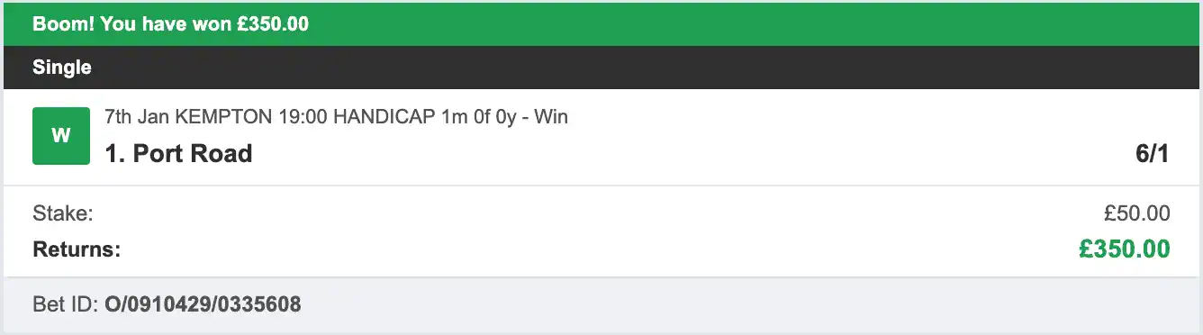 Horse Power Selections - Winner - 2026-01-07