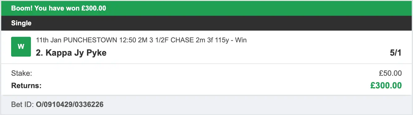 Horse Power Selections - Winner - 2026-01-11